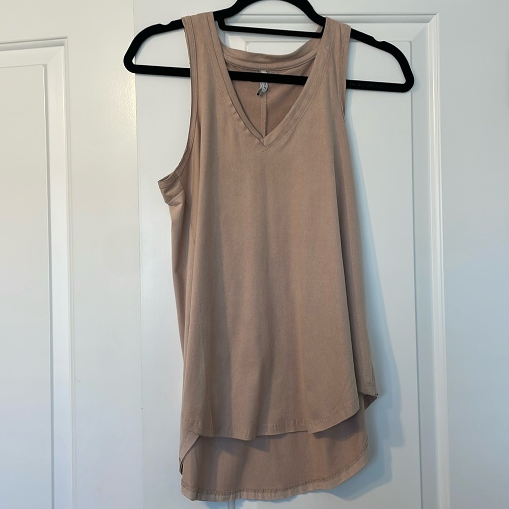 Light pink suede tank
